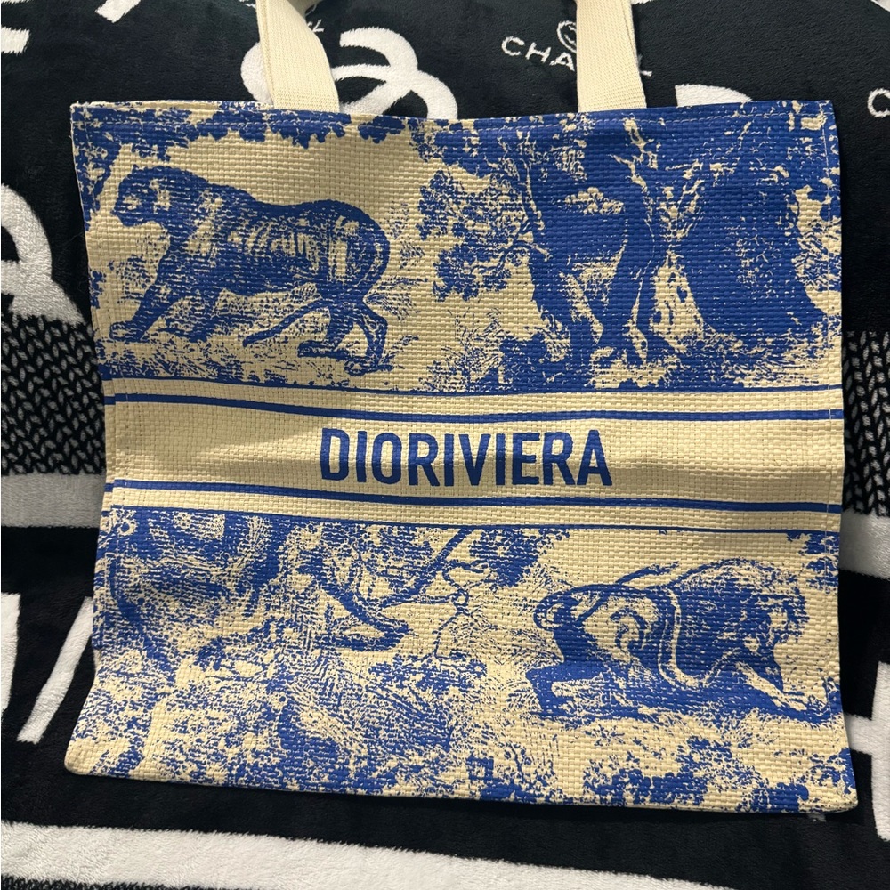 Dior Blue Canvas Tote Bag- GWP - Picture 2 of 3